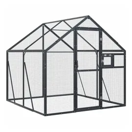 vidaXL Voliere Anthrazit 179 x 200 x 185 cm