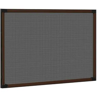 vidaXL Ausziehbarer Insektenschutz für Fenster 143 x 50 cm Braun
