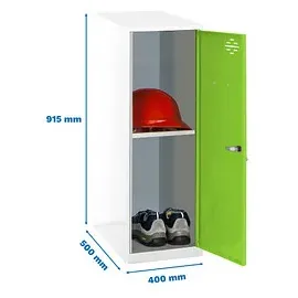 Simonrack Metallschrank mini 50 x 40 x 91,5 cm Weiß/Grün