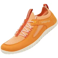 SAGUARO Barfußschuhe Damen Herren Barfuss Schuhe Knit Barfussschuhe Minimalistische Fitnessschuhe Barefoot Shoes, Flex II Orange, Gr.39 - 39 EU