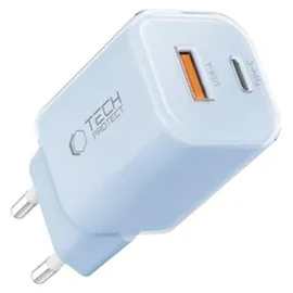 TECH-PROTECT Ncm33W 2-Port Pd33W/Qc3.0 Wandladegerät – Blau