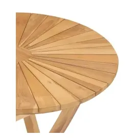 vidaXL Gartentisch Klappbar Ø 60 cm Massivholz Teak