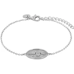 Armkette NOELANI "Schlangen-Optik, 2036972", bunt (silberfarben, weiß, weiß), Armbänder, Damen, Silber 925 (Sterlingsilber), mit Zirkonia (synth.)