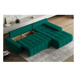 masseno Ecksofa mit Schlaffunktion Alese ¦ grün ¦ Maße (cm): B: 265 H: 85
