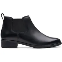 CLARKS Havisham Top Black Leather 38