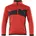 Fleecepullover Verkehrsrot/Schwarz 128
