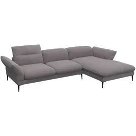 flexlux Ecksofa FLEXLUX "Salino, Funktionssofa mit Recamiere, Relaxsofa, Ecksofa", braun (latte), B:307cm H:88cm T:182cm, 100% Polyester, Sofas, Ecksofa, Sofa mit Arm- und Kopfteil-Verstellungen, Kaltschaum & Stahl-Wellen