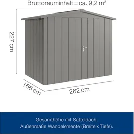 hörmann stauraumsysteme Juno 2,62 x 1,66 m Grau