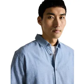 Tom Tailor Kurzarmhemd Bleeched Blue Chambray XXL