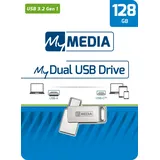 MyMedia USB 3.2 Gen 1 /USB C Drive 128GB USB-Stick 128 GB Silber 69271 USB-A (USB 3.2 Gen 1), USB-C®