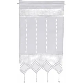 HOSSNER - ART OF HOME DECO Scheibengardine "Attersee" Gr. 1, weiß, B:40cm H:75cm, Baumwolle, HOSSNER - ART OF HOME DECO, Gardinen