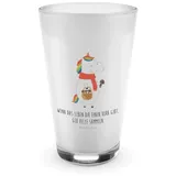 Mr. & Mrs. Panda Glas Einhorn Pilz - Transparent - Geschenk, Latte Macchiato, Pilzsammler, Premium Glas, Hochwertige Verarbeitung