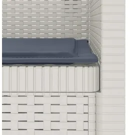 vidaXL 1-Sitzer Sessel 1 x 1 x 1 cm weiß/grau mit Kissen