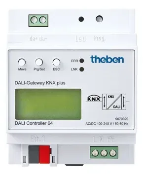 Theben 9070929 DALI-Gateway KNX für max. 64 DALI Geräte DALI-Gateway KNX plus