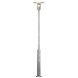 Standleuchte Mode galv., klares Polycarbonatglas