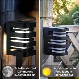 OEM Außenwandleuchte Kunststoff 14,8 cm inkl. Dämmerungssensor schwarz