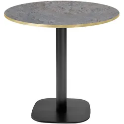 Restootab Tisch Round Ø70cm - Modell Caldeira mit messingfarbenen Kanten