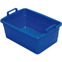 Lockweiler Wanne eckig 62 cm/45 l blau hochstehende Griffe