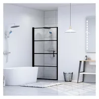 vidaXL Duschtür Hartglas 100 x 178 cm Schwarz
