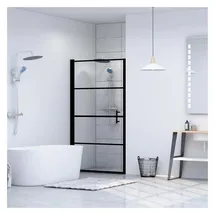 vidaXL Duschtür Hartglas 100 x 178 cm Schwarz