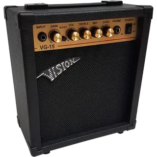 GITARRENVERSTÄRKER 20WATT - E Gitarren VERSTÄRKER - Overdrive - 3 KÄNALE - GOLDEN LINE VG15