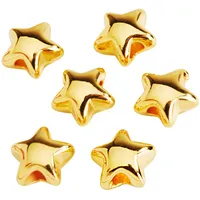 Rayher Bastelperlen Stern 6 Stück Gold