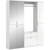 MID.YOU Projekt X Garderobenschrank 152 x 193 x 34 cm weiß