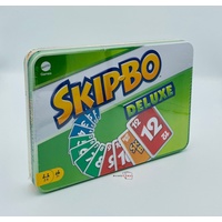Skip-Bo Deluxe Mattel Games L3671 in hochwertiger Sammelbox aus Metall 2-6 Spiel