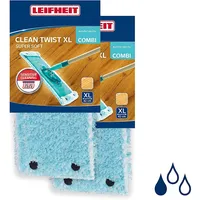 Leifheit 2er Set Wischbezug Combi/CLEAN TWIST XL 42cm Bezug Parkett