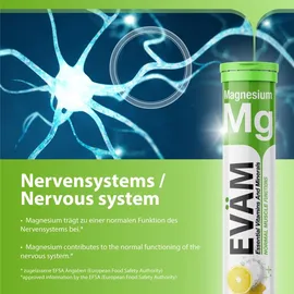eväm Magnesium Brausetabletten Geschmack Lemon 20 St.