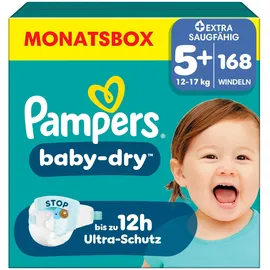 Pampers Baby-Dry Gr. 5+ (12-17 kg) 168 St.