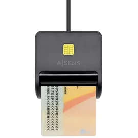 AISENS Lector de Tarjeta Inteligente/DNIe USB 2.0 Schwarz