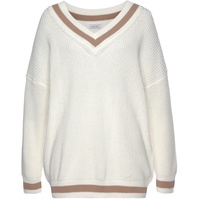 LASCANA V-Ausschnitt-Pullover Damen creme Gr.36/38