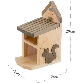 Siena Garden Futterstation Eichhhörnchen NussknackerKiefer FSC 100%, 14x17x29 cm