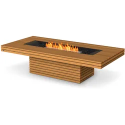 EcoSmart Gin [Feuertisch-Serie mit Ethanol Linienbrenner]: Chat - Teak
