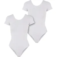 URBAN CLASSICS Damen Stretch-Jersey-Unterhemd 2er-Pack aus Bio-Baumwolle, weiß+weiß, Größe L