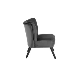 Max Winzer Sessel Alessandro Samtvelours 70 x 80 x 66 cm Schwarz