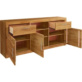 vogl möbelfabrik Kinderkommode Toronto 182 x 82 x 42 cm Wildeiche braun geölt