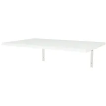[en.casa] Wandklapptisch Klepp 72x45cm Klappbarer Esstisch Bartisch platzsparend Küchentisch zur Wandmontage Mehrzwecktisch Weiß - Weiß
