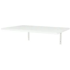 [en.casa] Wandklapptisch Klepp 72x45cm Klappbarer Esstisch Bartisch platzsparend Küchentisch zur Wandmontage Mehrzwecktisch Weiß - Weiß