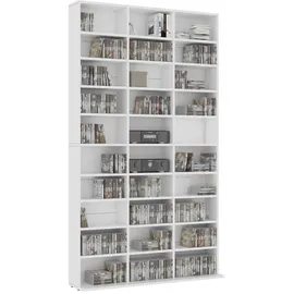 vidaXL CD-Regal 102 x 23 x 177,5 cm Weiß