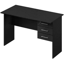 Woltu Schreibtisch 3 Schubladen Schwarz