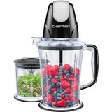 CHEFMAN 2-in-1 Smoothie Maker und Tragbarer Mixer mit 400W Motor, 2-Stufigem Messer, Eiszerkleinerer - Ideal für Smoothies, Pürees, Gehacktes Gemüse und Mehr - Große und Kleine Behälter, Pulsfunktion