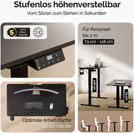 CASARIA Schreibtisch Schwarz