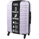 A2B Gepäck Hartschalenkoffer mit Rollen - Hartschalengepäck qualitätsgeprüfte Räder & Griffe, Flieder, M, Koffer