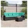 vidaXL Gartensofa-Set 6-tlg. Loungesofa schwarz