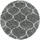 KADIMA DESIGN Hochflorteppich, Grau, 160x160 cm, – RONDA von