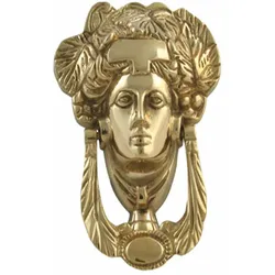 Casa Padrino Barock Türklopfer Lady Messing H. 18 cm - Barock Wohnaccessoires