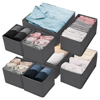 Withosent Aufbewahrungsbox 8er Set grau