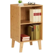 Relaxdays Bücherregal, Hellbraun, Holz, 40x70x35 cm, Wohnzimmer, -